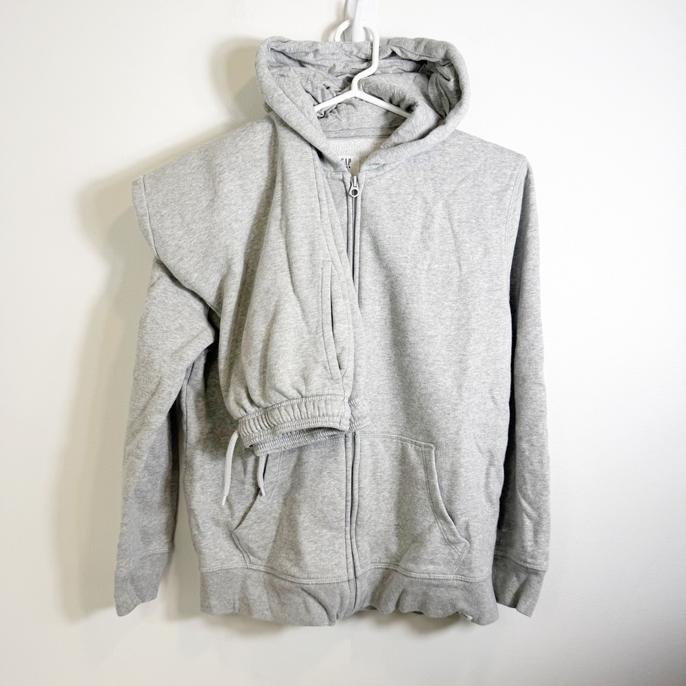 Gap Kids Sweatsuit Boys XXL 14-16 Gray Zip Hoodie and Jogger Sweatpants